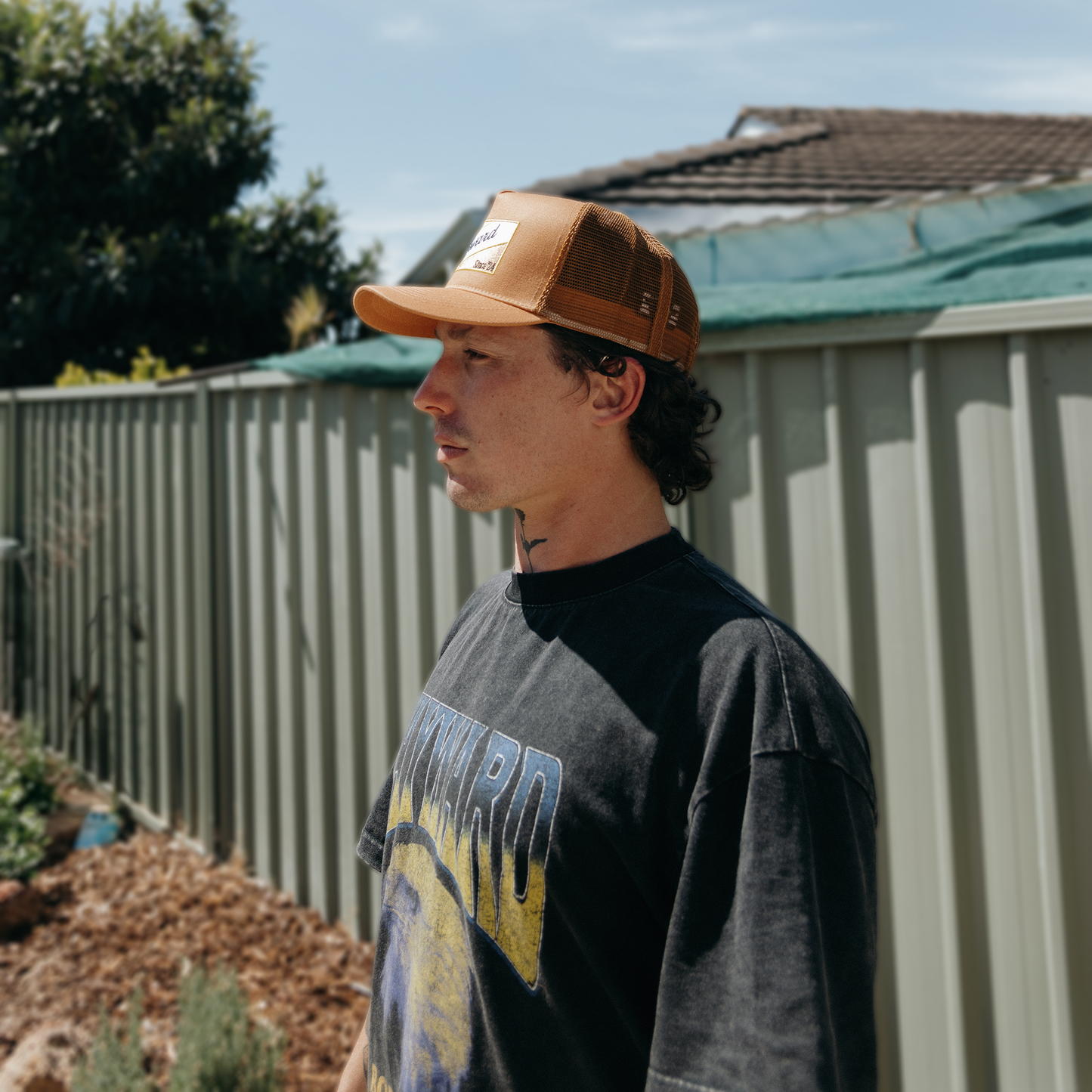Script Brown Trucker Hat