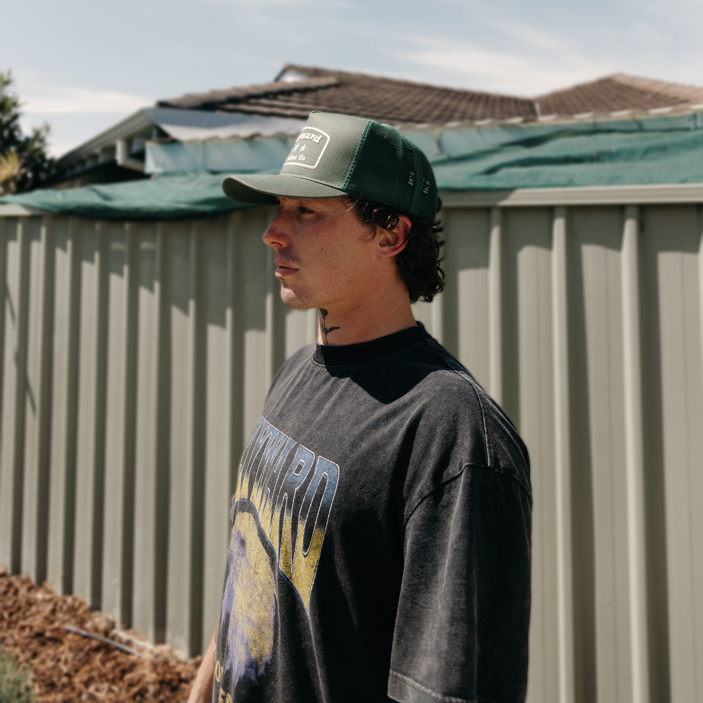 3 Stars Green Trucker