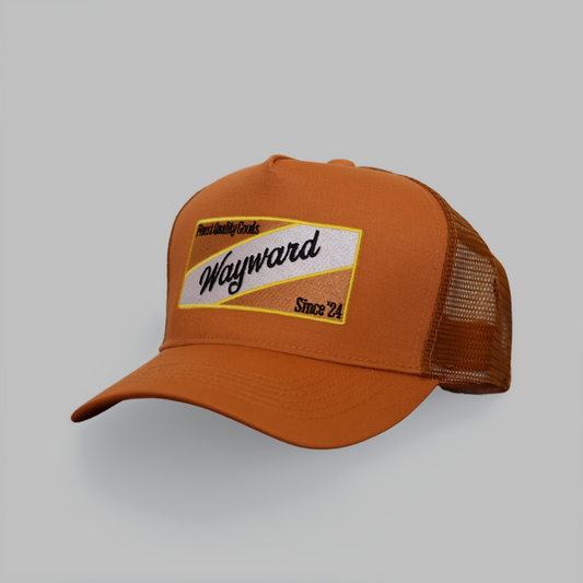Script Brown Trucker Hat