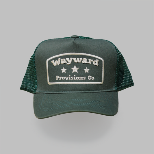 3 Stars Green Trucker