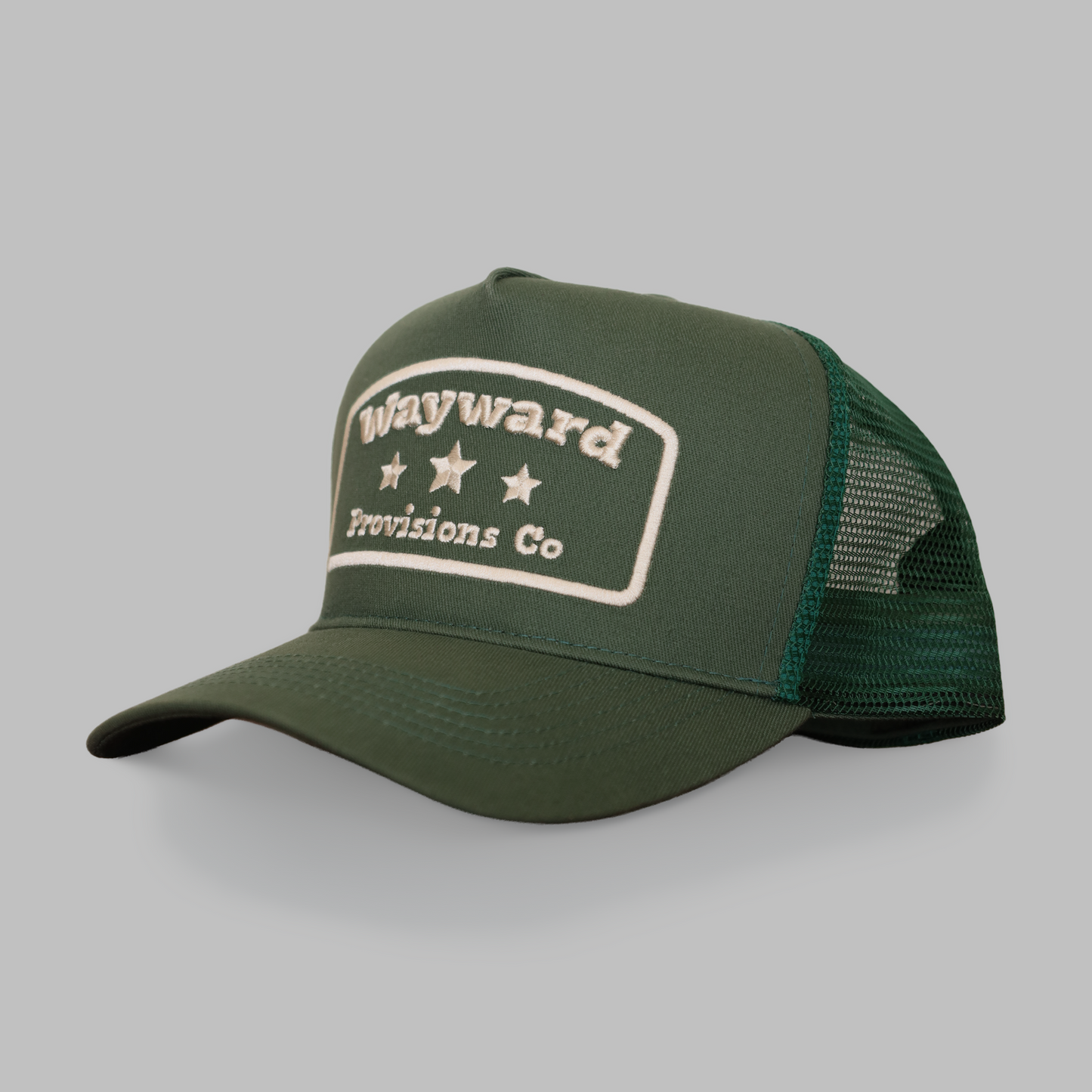 3 Stars Green Trucker
